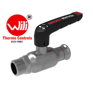 BROEN BALLOFIX® FULL FLOW BALL VALVE - GALVANIZED STEEL - LOW STEM (PRESS X MALE) BXF11200