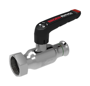 BROEN BALLOFIX® FULL FLOW BALL VALVE - STAINLESS STEEL - LOW STEM (PRESS X SWIVEL NUT)