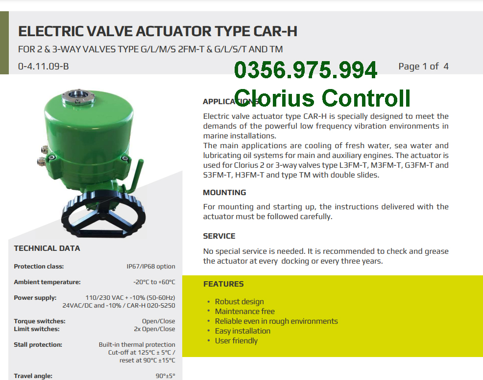 actuator clorrius